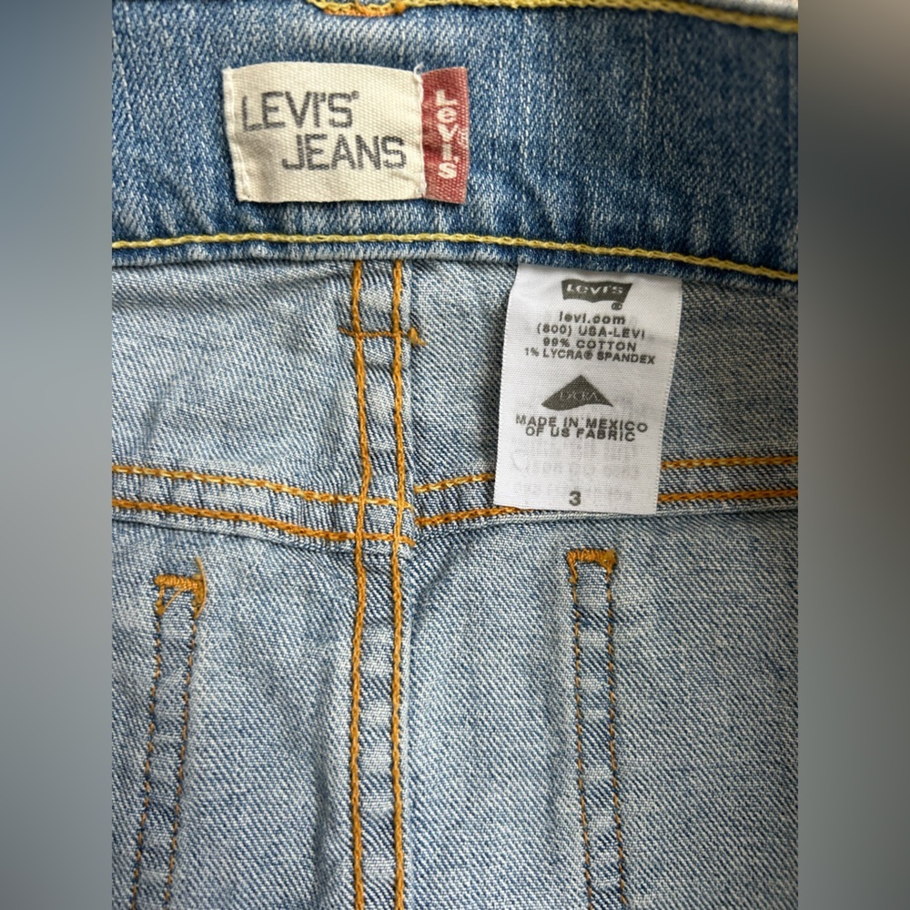 Levi’s Jeans Denim and Fabric Flared Mini Skirt size 3 - Picture 8 of 10